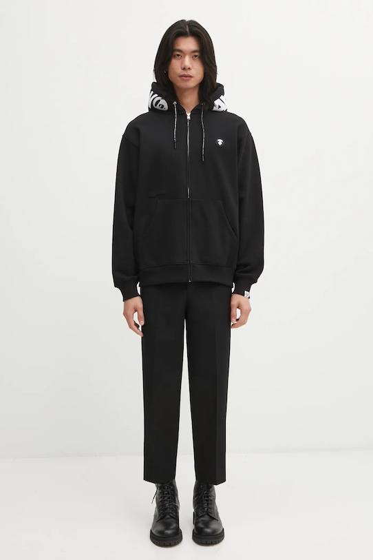 AAPE bluza Now Zip Up AAPSWMC358XXP czarny