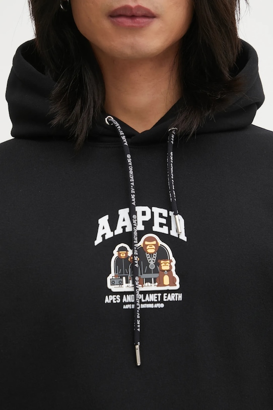 AAPE bluza Aaper Hoodie czarny AAPSWMC370XXP