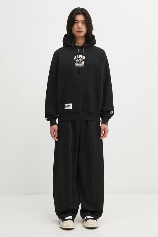 AAPE bluza Aaper Hoodie AAPSWMC370XXP czarny