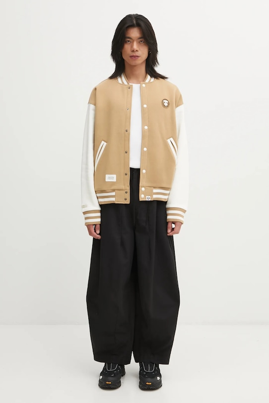 AAPE bluza Now Zip Up AAPSWMC360XXP beżowy