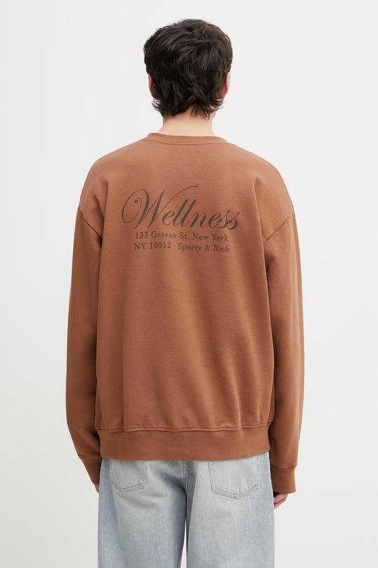 Odzież Sporty & Rich Soho bluza bawełniana męska ST07165083BR26 brązowy