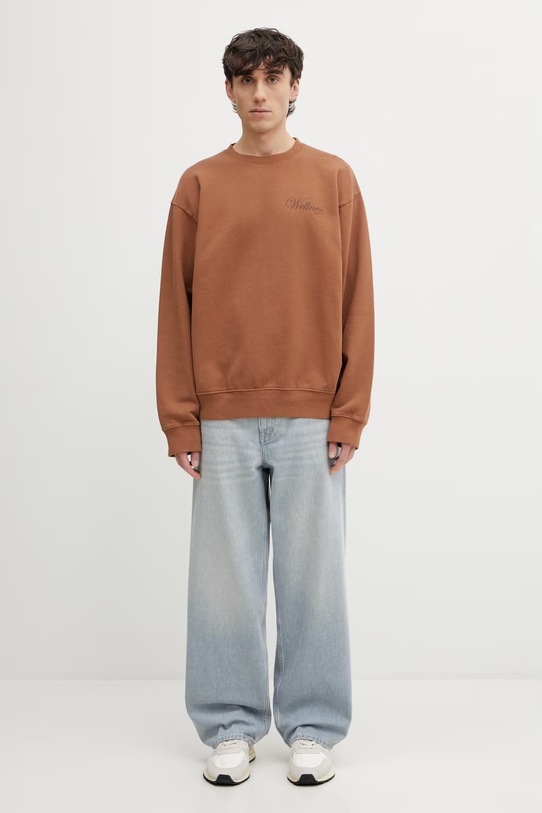 Sporty & Rich Soho bluza bawełniana męska ST07165083BR26 brązowy