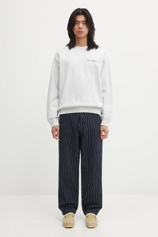 Sporty & Rich bluza bawełniana Run Club ST07162175GY03 szary