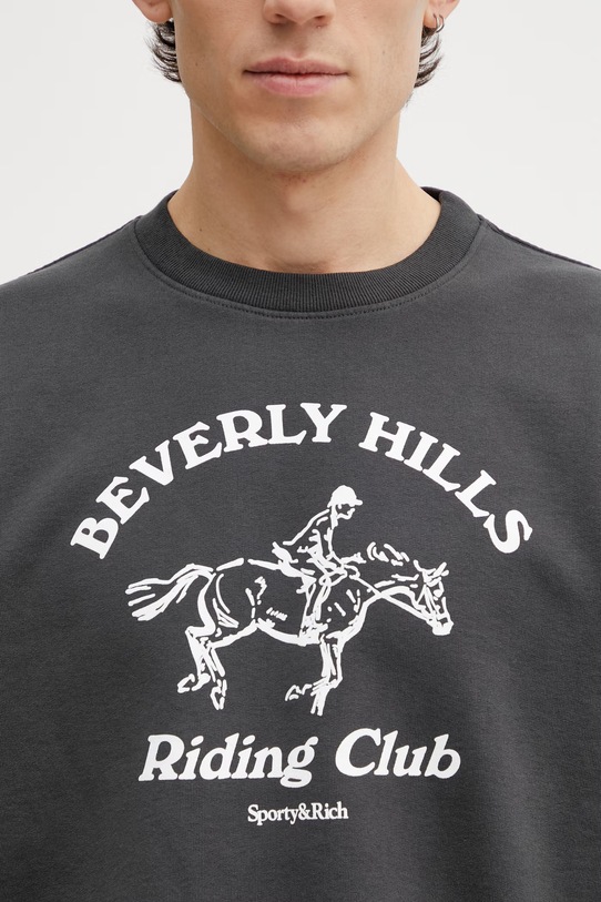 Sporty & Rich BH Riding Club bluza bawełniana męska szary ST07164255BA02