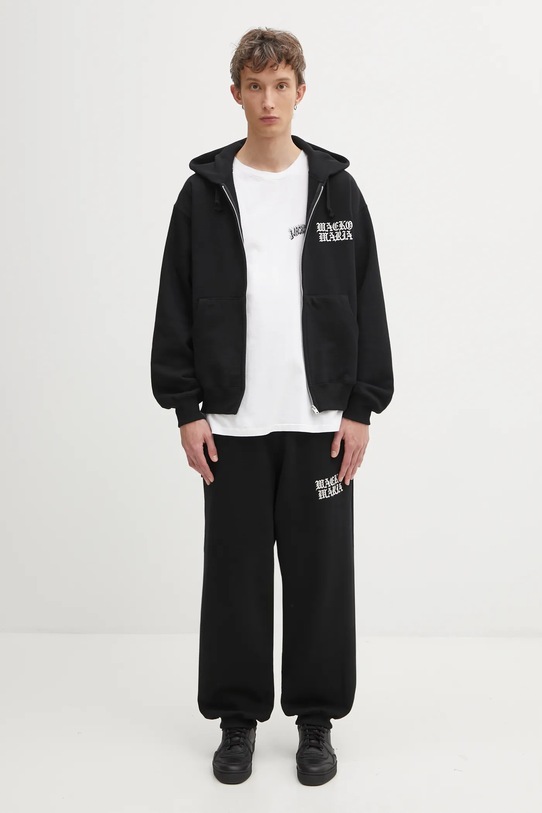 Wacko Maria hanorac de bumbac Heavy Weight 25FW.WMC.SS02 negru