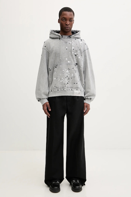 Maison MIHARA YASUHIRO bluza bawełniana A15HD561 szary