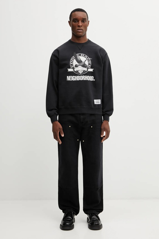 Памучен суичър NEIGHBORHOOD X EDDIE BAUER WASHED 252ZMEBN.CSM01 черен