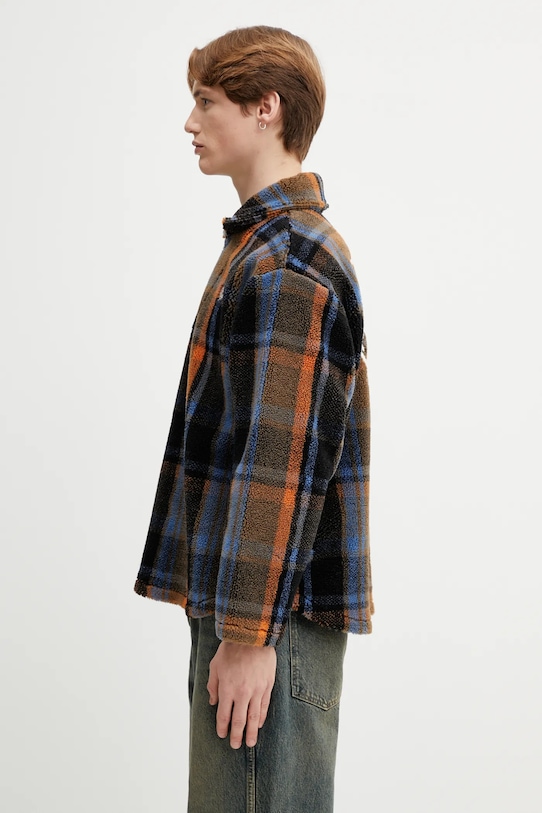 Human Made bluza z domieszką wełny KNITTED FLEECE HM30CS015 brązowy AW25