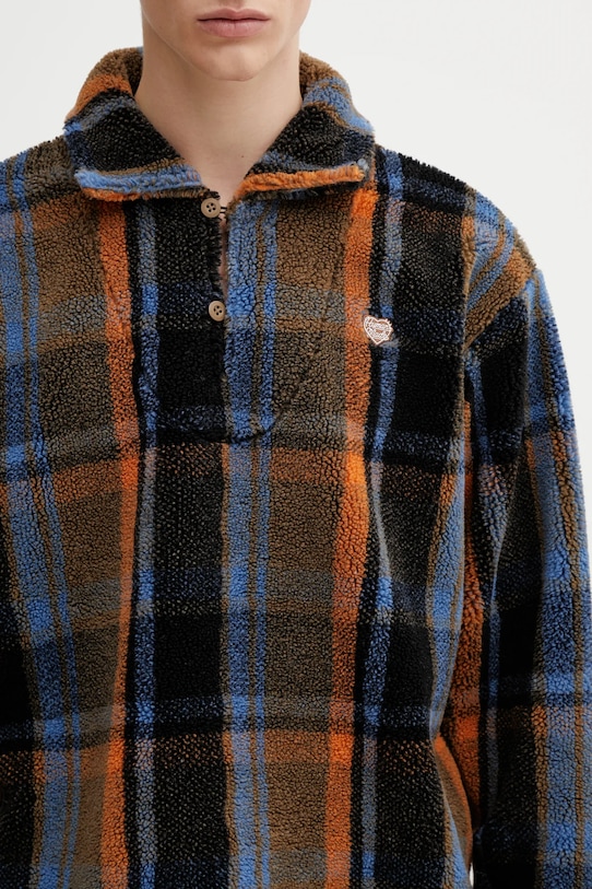 Human Made bluza z domieszką wełny KNITTED FLEECE brązowy HM30CS015