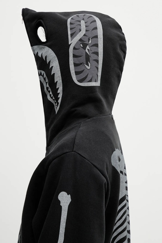 A Bathing Ape bluza Skeleton Shark 001ZPL801314M czarny