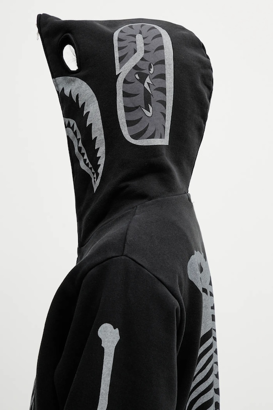 Dukserica A Bathing Ape Skeleton Shark 001ZPL801314M crna