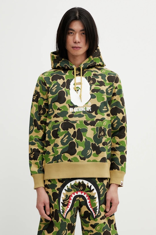 A Bathing Ape bluza bawełniana ABC Camo wzorzyste zielony 001PPL801009M