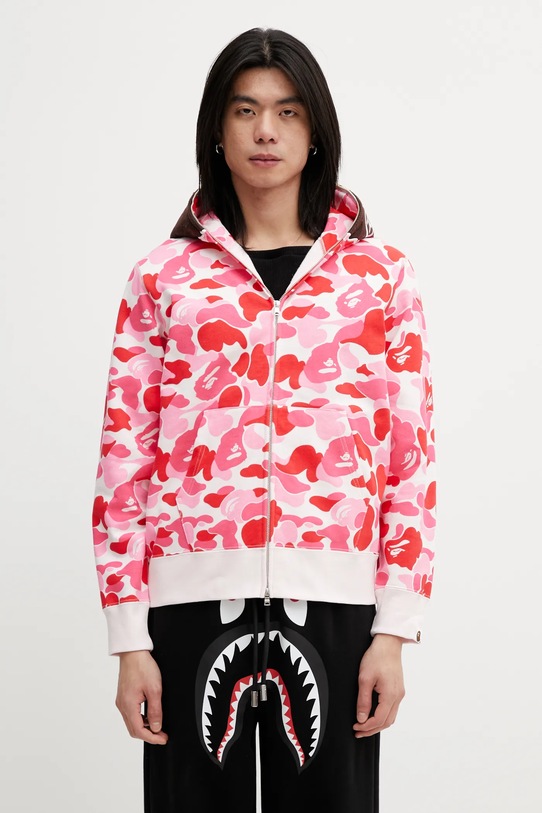 A Bathing Ape bluza bawełniana ABC Camo 2nd bawełna różowy 001ZPL801006M