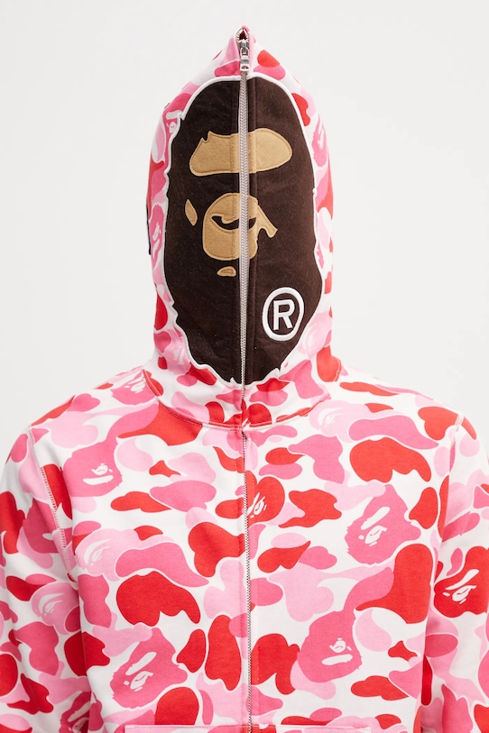 Pamučna dukserica A Bathing Ape ABC Camo 2nd roza 001ZPL801006M