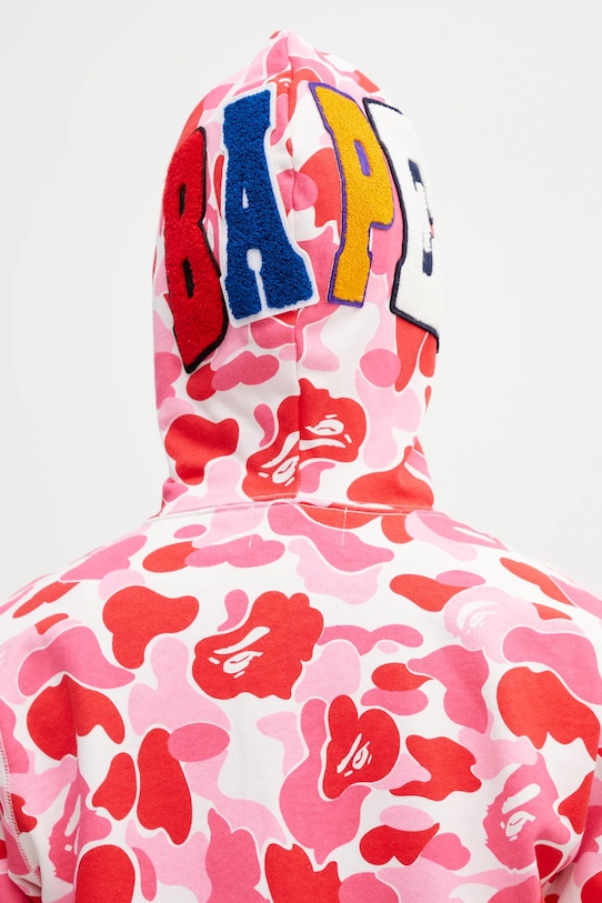 Pamučna dukserica A Bathing Ape ABC Camo 2nd 001ZPL801006M roza