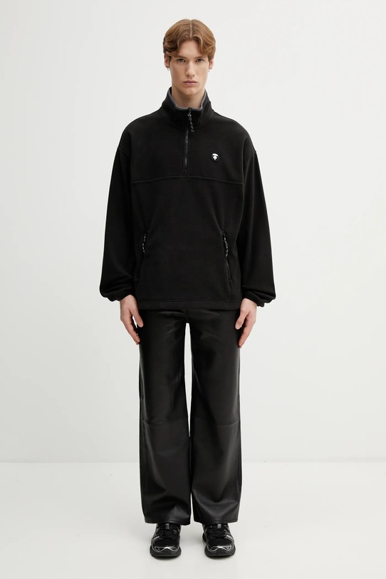 AAPE bluza polarowa AAPSWMC363XXP czarny