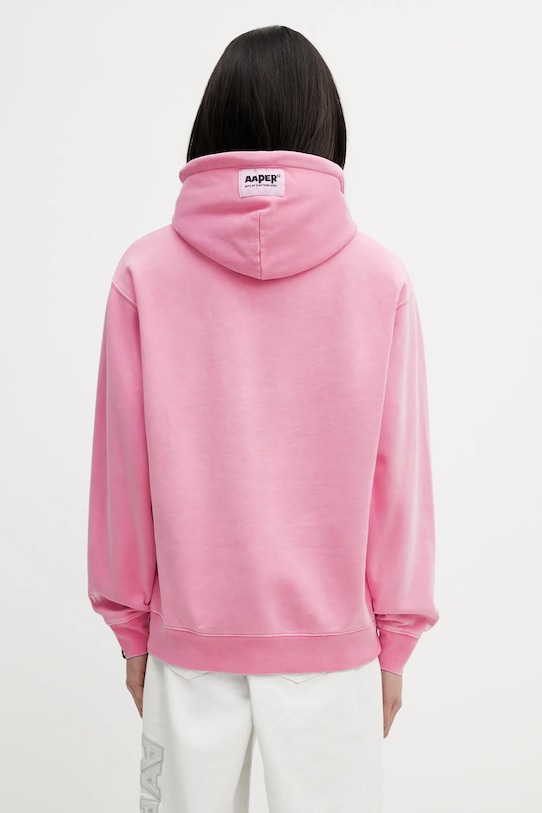 Одяг Бавовняна кофта AAPE AAPSWMC369XXP рожевий