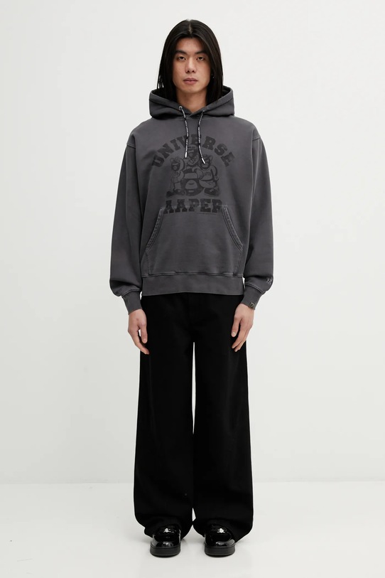 AAPE bluza bawełniana AAPSWMC369XXP szary