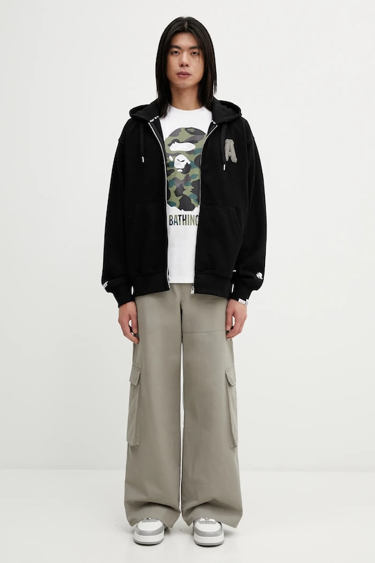 Dukserica AAPE AAPSWMC378XXP crna