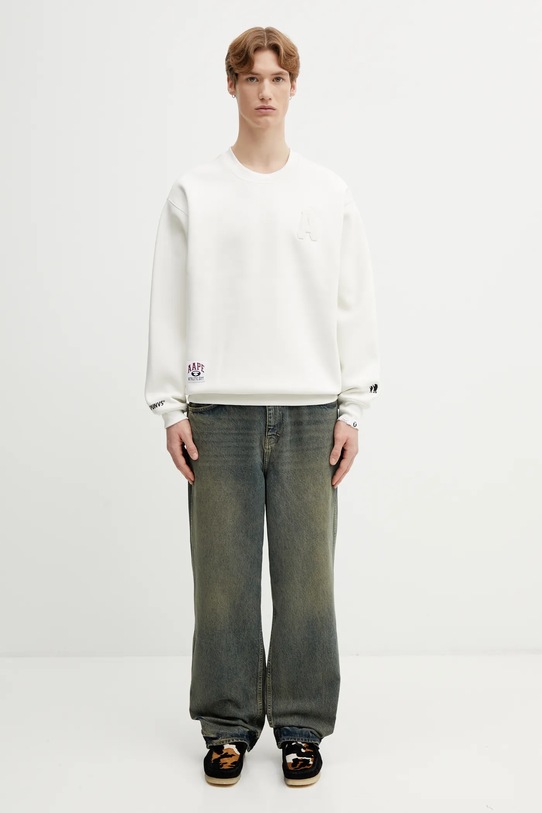 AAPE bluza AAPSWMC376XXP beżowy