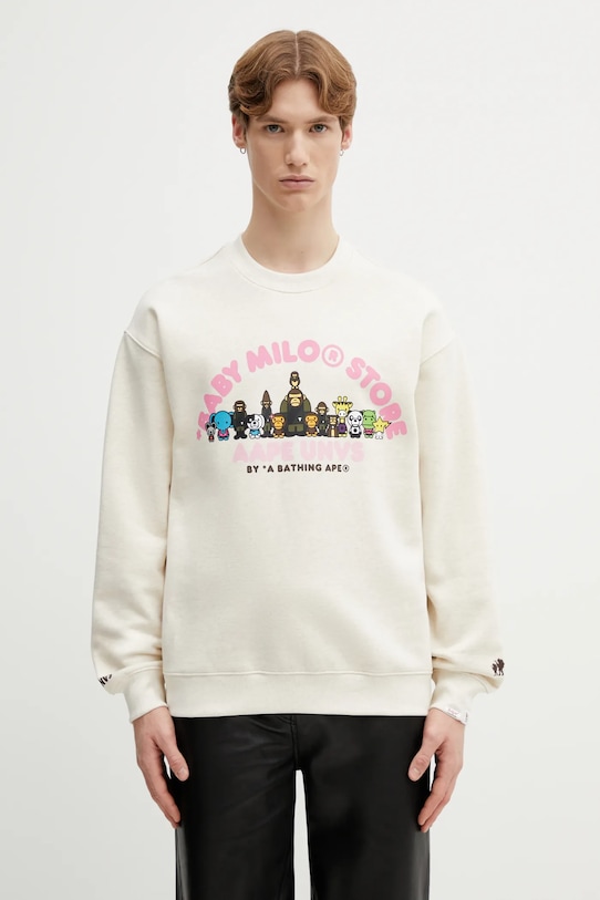 AAPE bluza pozostałe beżowy AAPSWM9794XBP