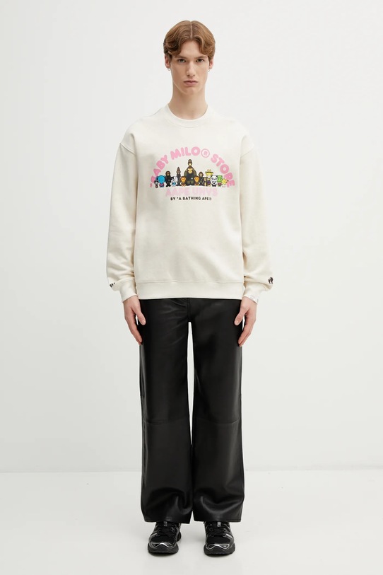 AAPE bluza AAPSWM9794XBP beżowy