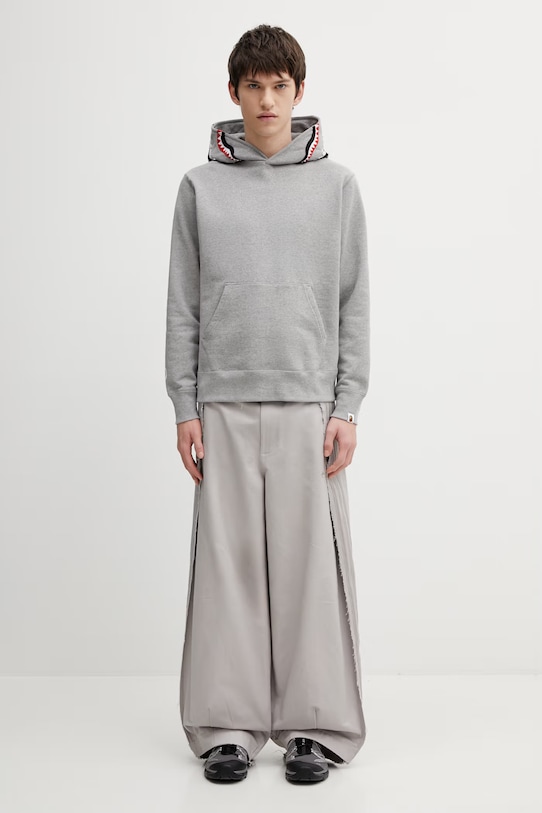 A Bathing Ape bluza bawełniana Shark 001PPL801301M szary