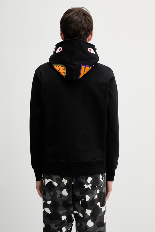Odzież A Bathing Ape bluza bawełniana Shark 001PPL801301M czarny