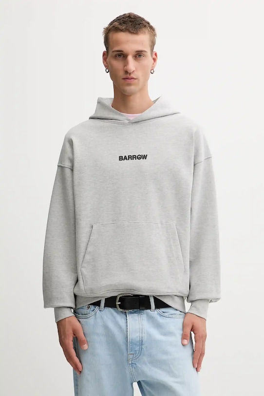 Хлопковая кофта Barrow F5BWUAHS047 серый AW25