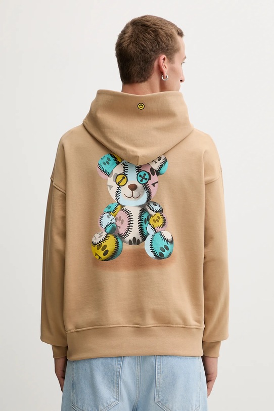 Bavlněná mikina Barrow F5BWUAHS051 béžová AW25