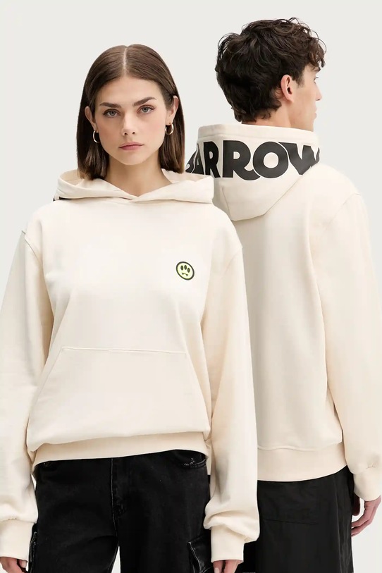 Barrow hanorac de bumbac print bej F5BWUAHS058
