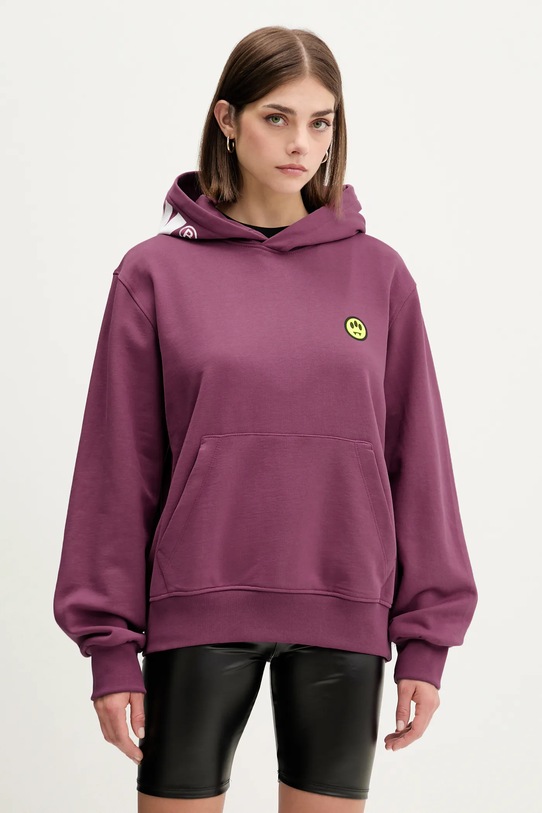 Barrow felpa in cotone con violetto F5BWUAHS058