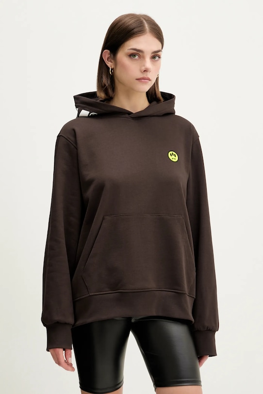 Barrow felpa in cotone con marrone F5BWUAHS058