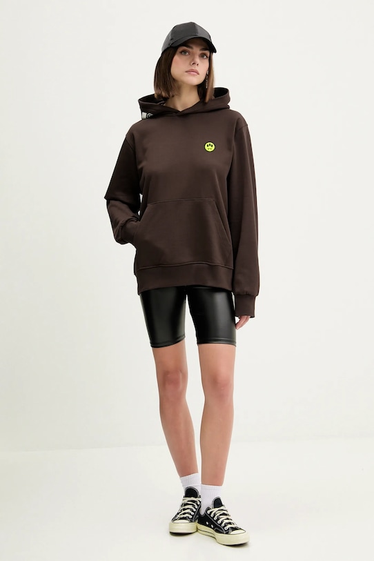 Barrow felpa in cotone F5BWUAHS058 marrone AW25