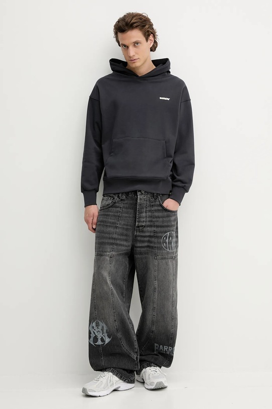 Barrow bluza bawełniana czarny F5BWUAHS068