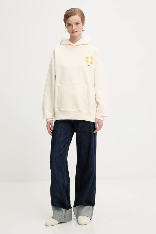 Odzież Barrow bluza bawełniana F5BWUAHS084 beżowy