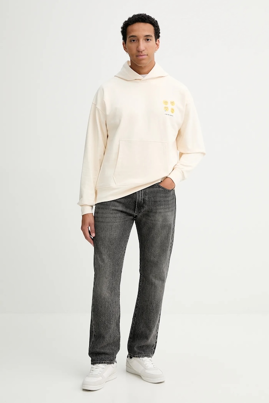 Barrow bluza bawełniana beżowy F5BWUAHS084