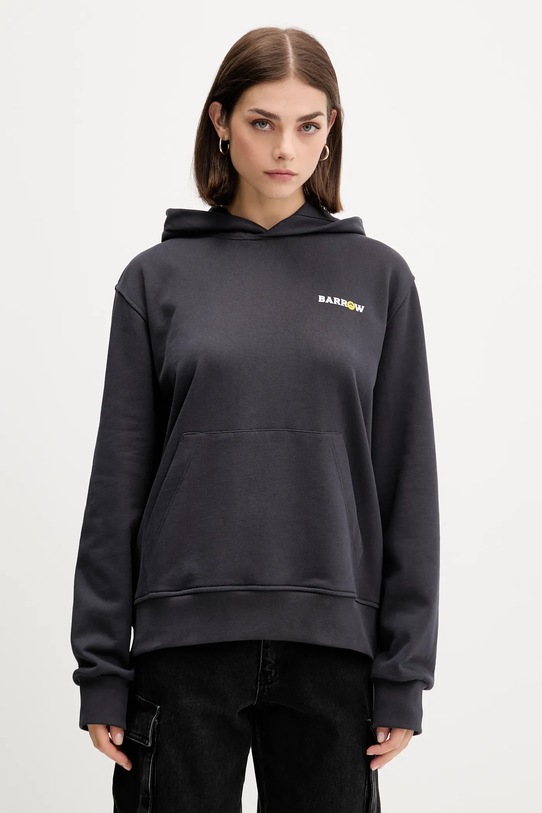 Odzież Barrow bluza bawełniana F5BWUAHS126 szary