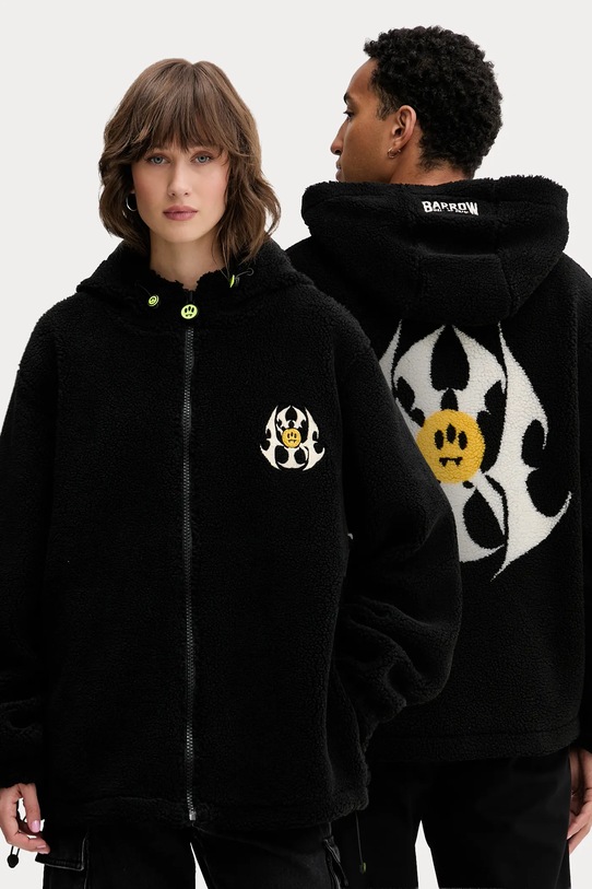 Флисовая кофта Barrow с капюшоном чёрный F5BWUAJK034