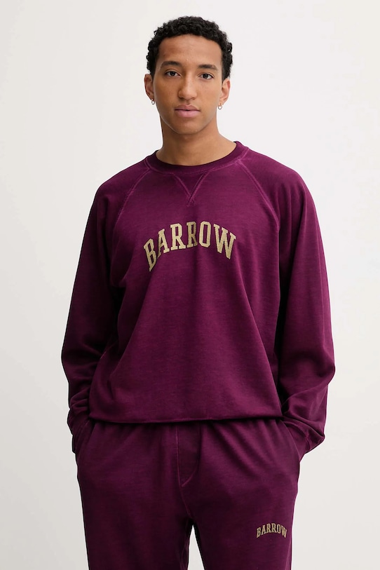 Barrow bluza bawełniana F5BWUASW026 fioletowy AW25