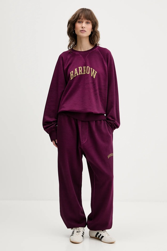 Odzież Barrow bluza bawełniana F5BWUASW026 fioletowy