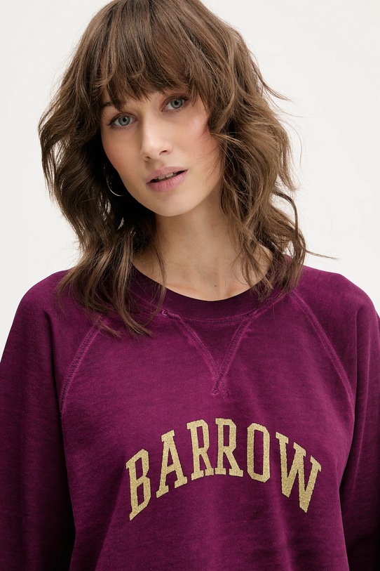 Barrow bluza bawełniana fioletowy F5BWUASW026