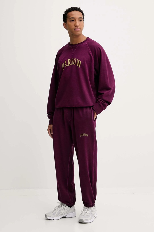 Barrow bluza bawełniana F5BWUASW026 fioletowy