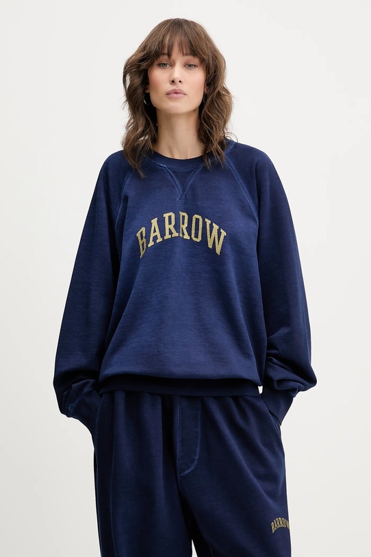 Barrow bluza bawełniana nadruk granatowy F5BWUASW026