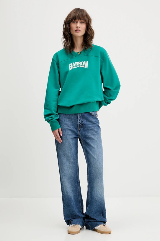 Barrow bluza bawełniana F5BWUASW042 zielony AW25