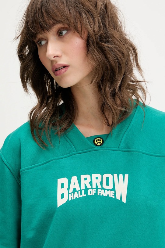 Barrow bluza bawełniana zielony F5BWUASW042