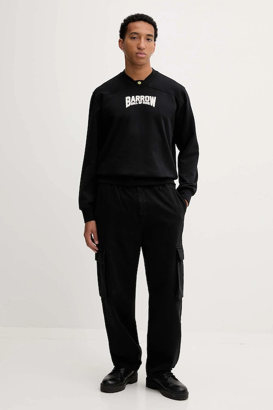 Barrow bluza bawełniana czarny F5BWUASW042
