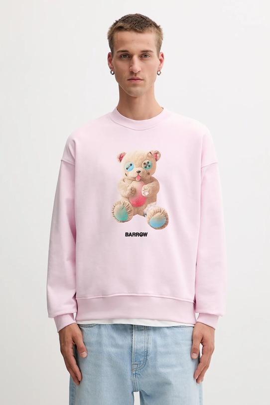 Barrow hanorac de bumbac print roz F5BWUASW048