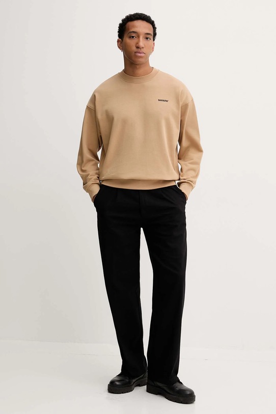 Bavlněná mikina Barrow béžová F5BWUASW069