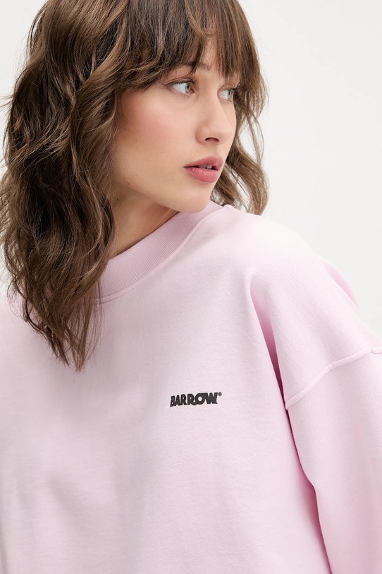 Barrow bluza bawełniana F5BWUASW069 różowy